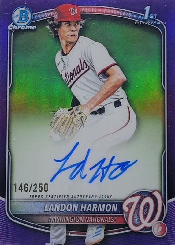 2025 Bowman Draft #CPA-LH Chrome Prospect Auto - Purple Refractor /250 (1st)