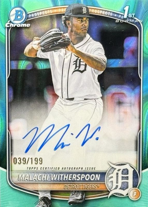 2025 Bowman Draft #CPA-MW Chrome Prospect Auto - Aqua Lava Refractor /199 (1st)