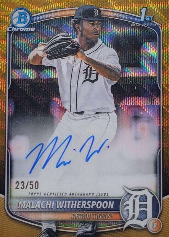 2025 Bowman Draft #CPA-MW Chrome Prospect Auto - Gold Wave Refractor /50 (1st)