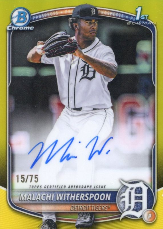 2025 Bowman Draft #CPA-MW Chrome Prospect Auto - Yellow Refractor /75 (1st)