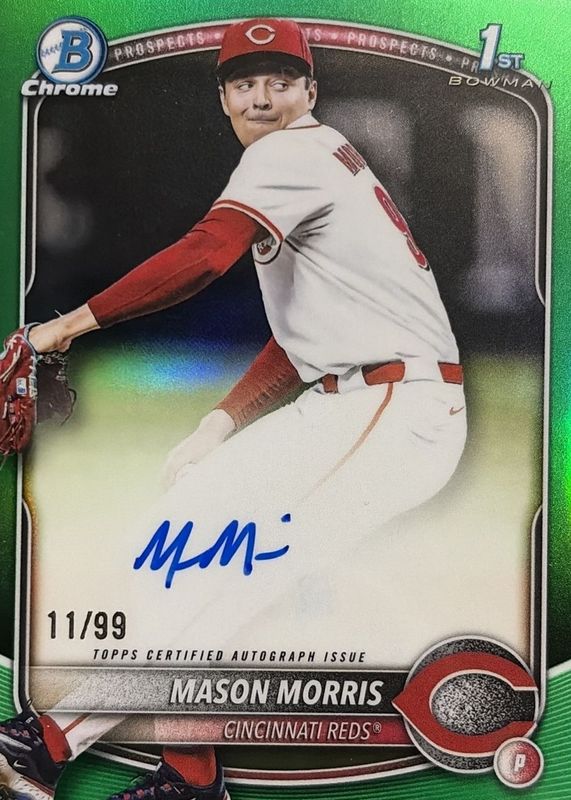 2025 Bowman Draft #CPA-MM Chrome Prospect Auto - Green Refractor /99 (1st)