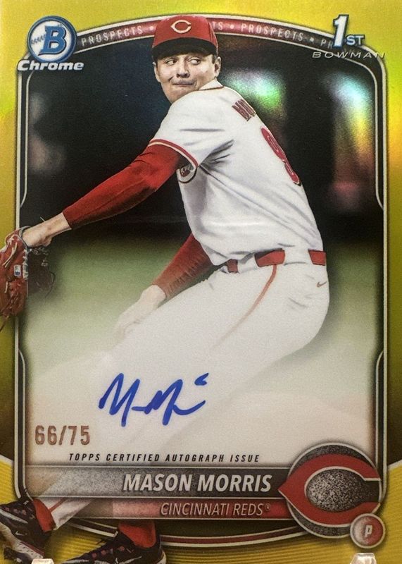 2025 Bowman Draft #CPA-MM Chrome Prospect Auto - Yellow Refractor /75 (1st)