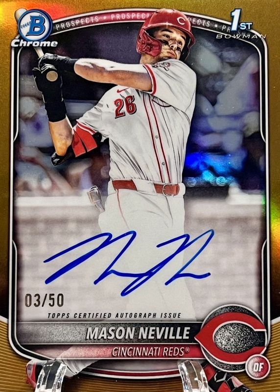 2025 Bowman Draft #CPA-MN Chrome Prospect Auto - Gold Refractor /50 (1st)