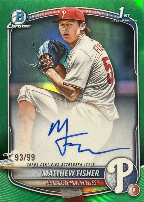 2025 Bowman Draft #CPA-MF Chrome Prospect Auto - Green Refractor /99 (1st)