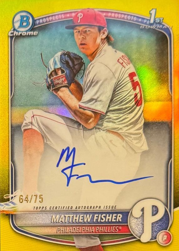 2025 Bowman Draft #CPA-MF Chrome Prospect Auto - Yellow Refractor /75 (1st)
