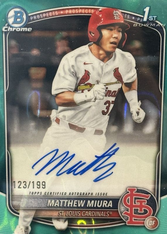 2025 Bowman Draft #CPA-MMI Chrome Prospect Auto - Aqua Lava Refractor /199 (1st)