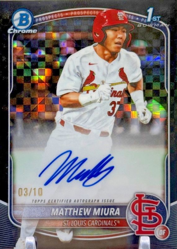 2025 Bowman Draft #CPA-MMI Chrome Prospect Auto - Black X-Fractor /10 (1st)