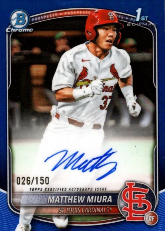 2025 Bowman Draft #CPA-MMI Chrome Prospect Auto - Blue Refractor /150 (1st)