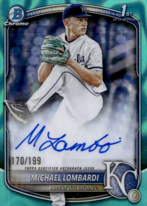 2025 Bowman Draft #CPA-ML Chrome Prospect Auto - Aqua Lava Refractor /199 (1st)