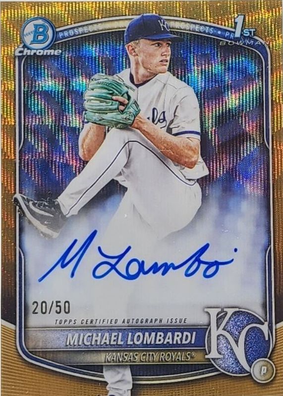 2025 Bowman Draft #CPA-ML Chrome Prospect Auto - Gold Wave Refractor /50 (1st)