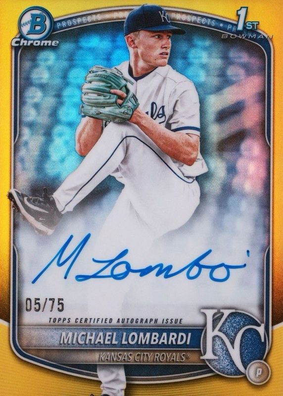 2025 Bowman Draft #CPA-ML Chrome Prospect Auto - Yellow Refractor /75 (1st)