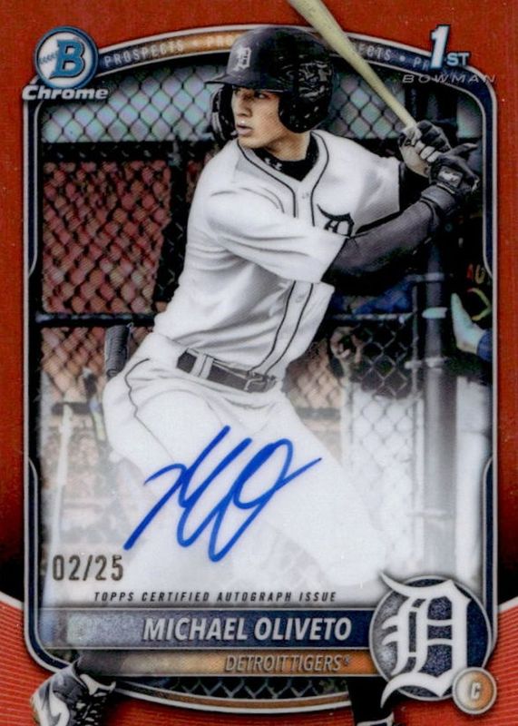 2025 Bowman Draft #CPA-MO Chrome Prospect Auto - Orange Refractor /25 (1st)