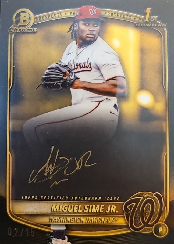 2025 Bowman Draft #CPA-MS Chrome Prospect Auto - Gold Ink /15 (1st)