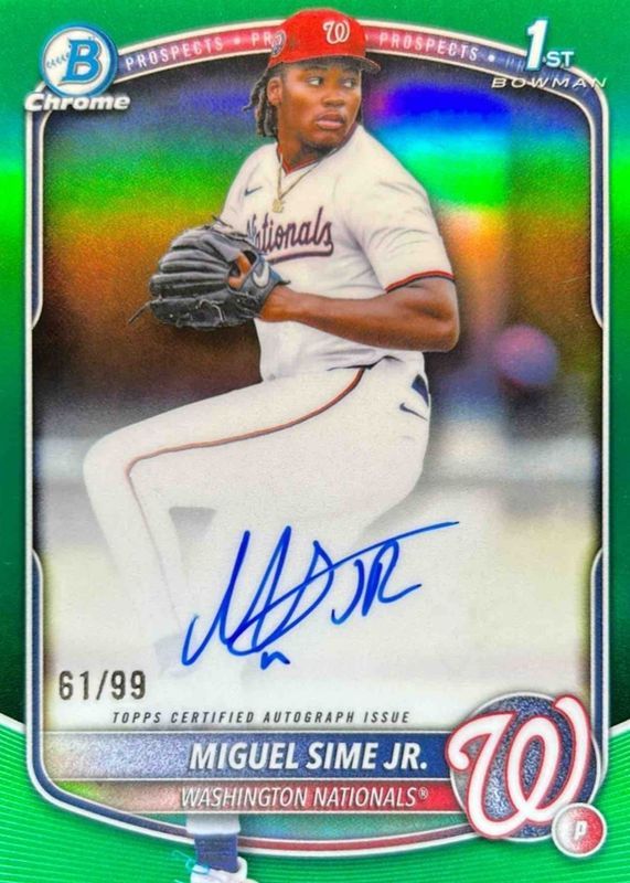 2025 Bowman Draft #CPA-MS Chrome Prospect Auto - Green Refractor /99 (1st)