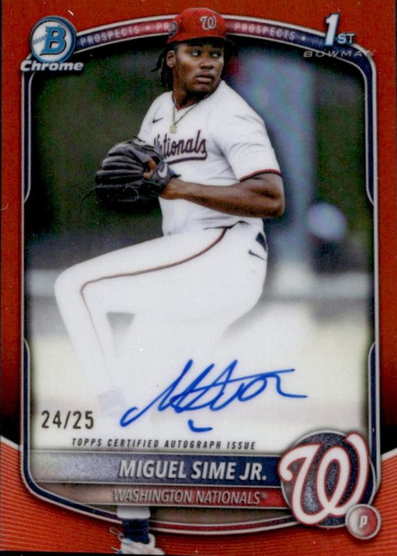 2025 Bowman Draft #CPA-MS Chrome Prospect Auto - Orange Refractor /25 (1st)