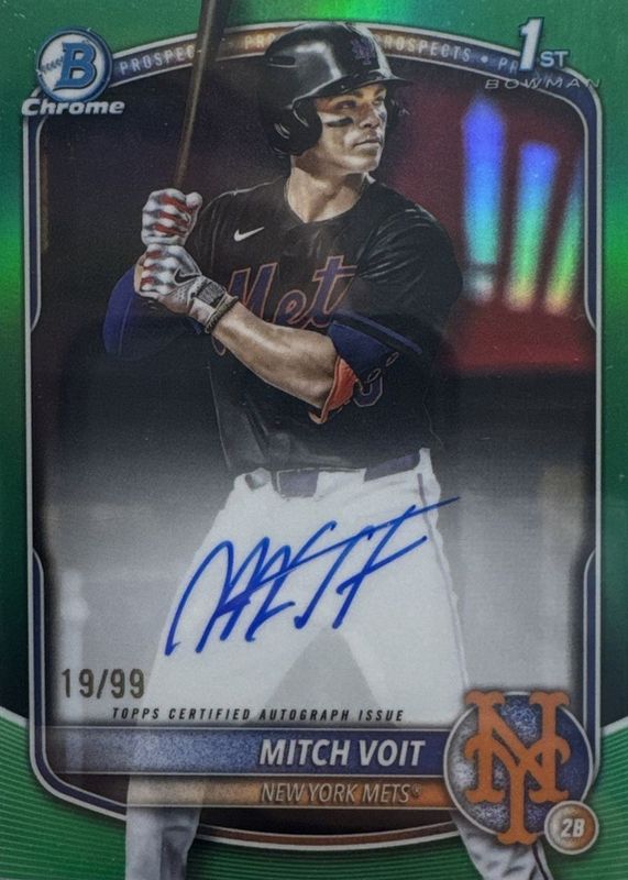 2025 Bowman Draft #CPA-MV Chrome Prospect Auto - Green Refractor /99 (1st)