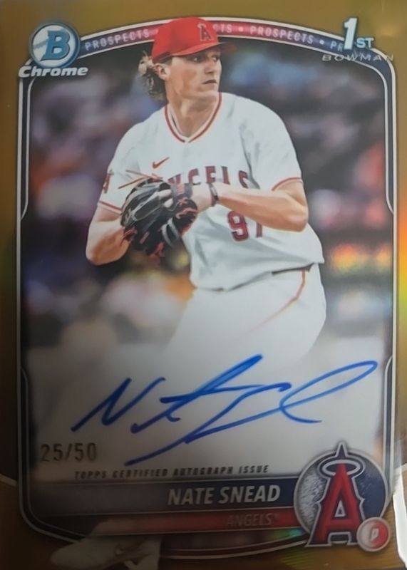 2025 Bowman Draft #CPA-NSN Chrome Prospect Auto - Gold Refractor /50 (1st)