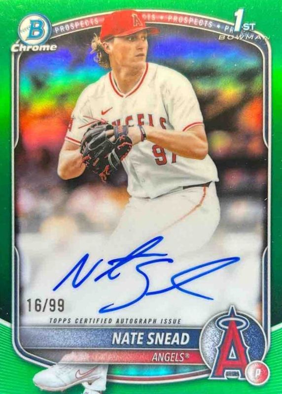 2025 Bowman Draft #CPA-NSN Chrome Prospect Auto - Green Refractor /99 (1st)