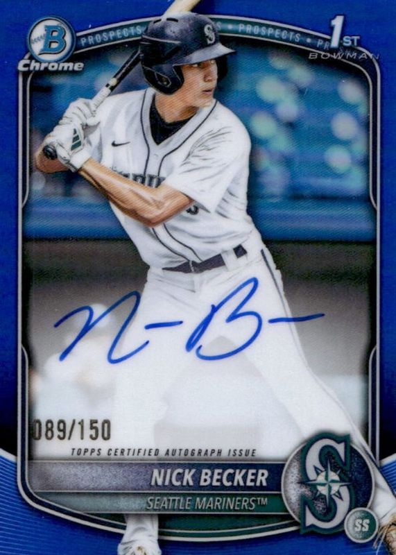2025 Bowman Draft #CPA-NB Chrome Prospect Auto - Blue Refractor /150 (1st)