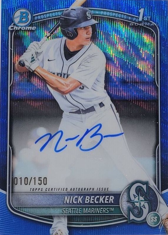 2025 Bowman Draft #CPA-NB Chrome Prospect Auto - Blue Wave Refractor /150 (1st)