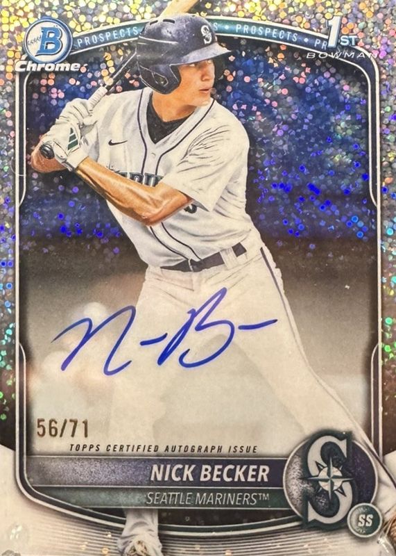 2025 Bowman Draft #CPA-NB Chrome Prospect Auto - Sparkle Refractor /71 (1st)
