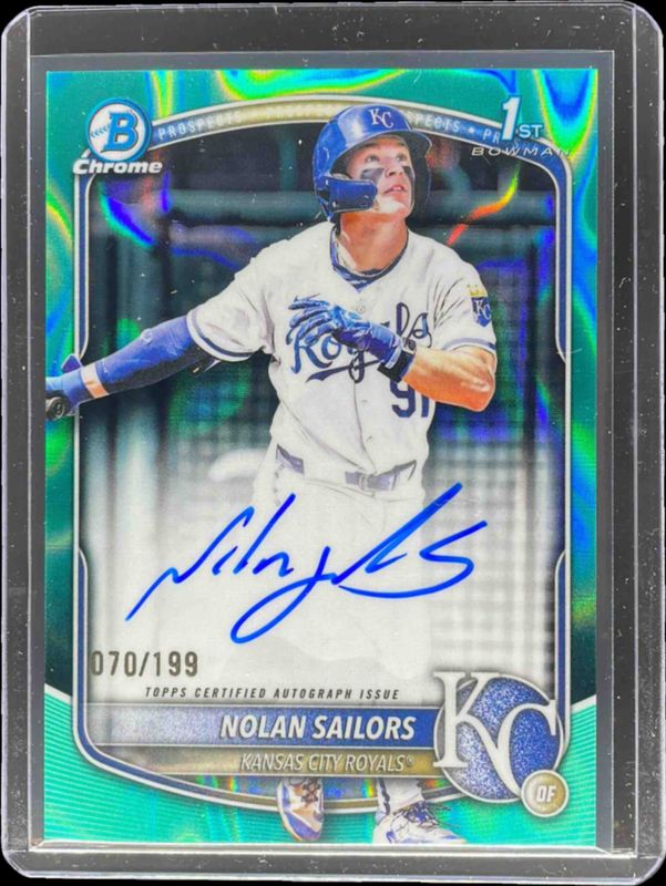 2025 Bowman Draft #CPA-NSA Chrome Prospect Auto - Aqua Lava Refractor /199 (1st)