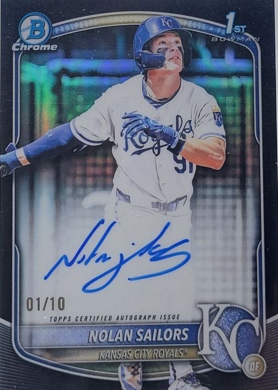 2025 Bowman Draft #CPA-NSA Chrome Prospect Auto - Black Refractor /10 (1st)