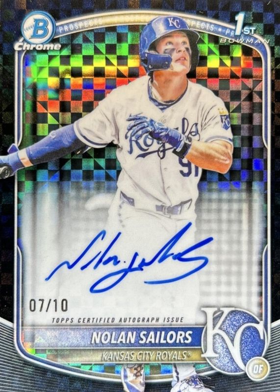 2025 Bowman Draft #CPA-NSA Chrome Prospect Auto - Black X-Fractor /10 (1st)