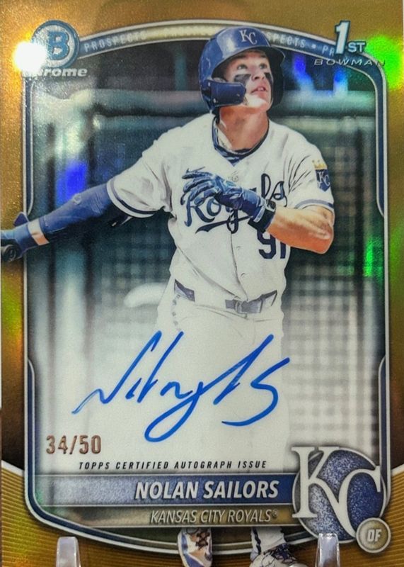 2025 Bowman Draft #CPA-NSA Chrome Prospect Auto - Gold Refractor /50 (1st)