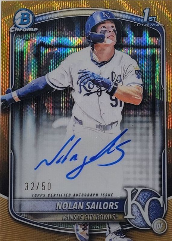 2025 Bowman Draft #CPA-NSA Chrome Prospect Auto - Gold Wave Refractor /50 (1st)