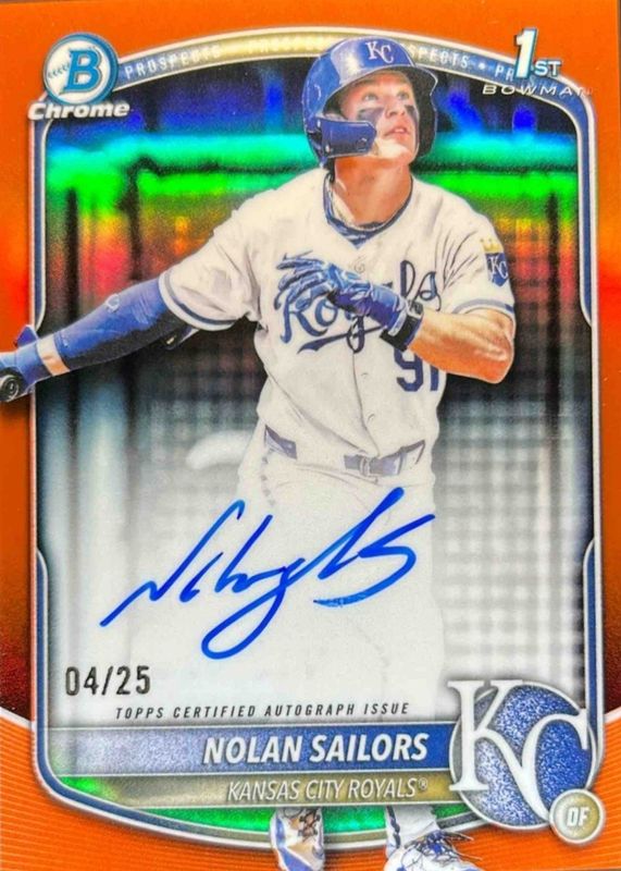 2025 Bowman Draft #CPA-NSA Chrome Prospect Auto - Orange Refractor /25 (1st)