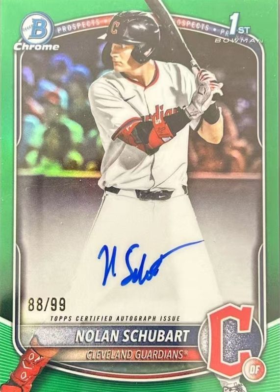 2025 Bowman Draft #CPA-NS Chrome Prospect Auto - Green Refractor /99 (1st)