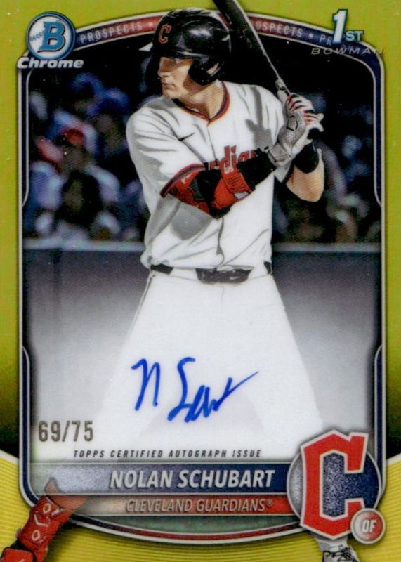 2025 Bowman Draft #CPA-NS Chrome Prospect Auto - Yellow Refractor /75 (1st)