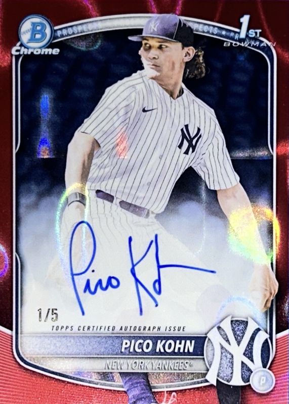 2025 Bowman Draft #CPA-PKO Chrome Prospect Auto - Red Lava Refractor /5 (1st)