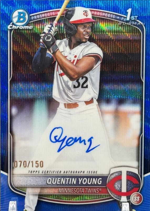 2025 Bowman Draft #CPA-QY Chrome Prospect Auto - Blue Wave Refractor /150 (1st)