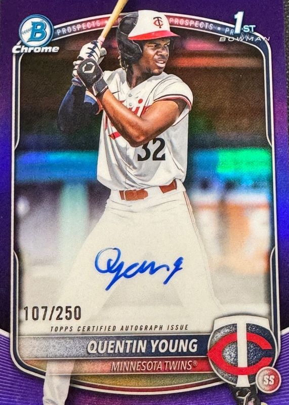 2025 Bowman Draft #CPA-QY Chrome Prospect Auto - Purple Refractor /250 (1st)