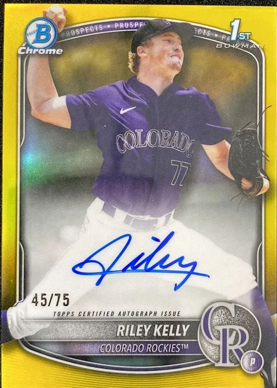 2025 Bowman Draft #CPA-RK Chrome Prospect Auto - Yellow Refractor /75 (1st)