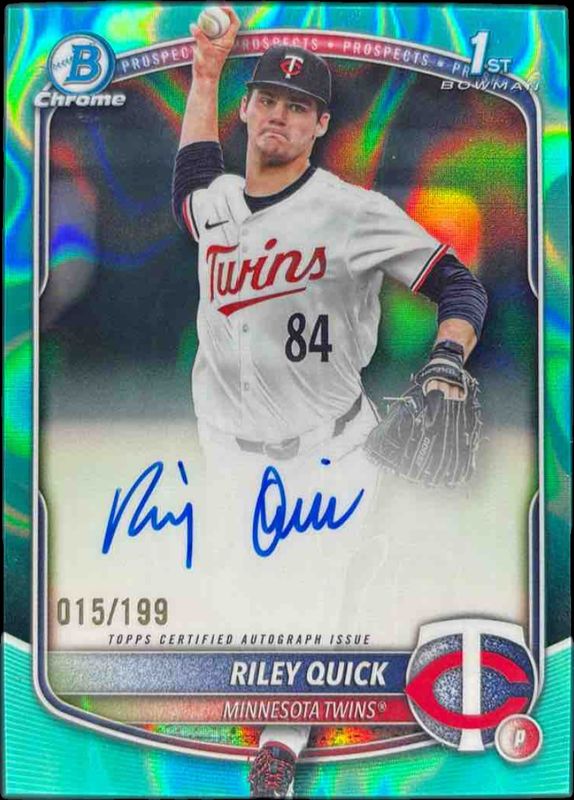 2025 Bowman Draft #CPA-RQ Chrome Prospect Auto - Aqua Lava Refractor /199 (1st)