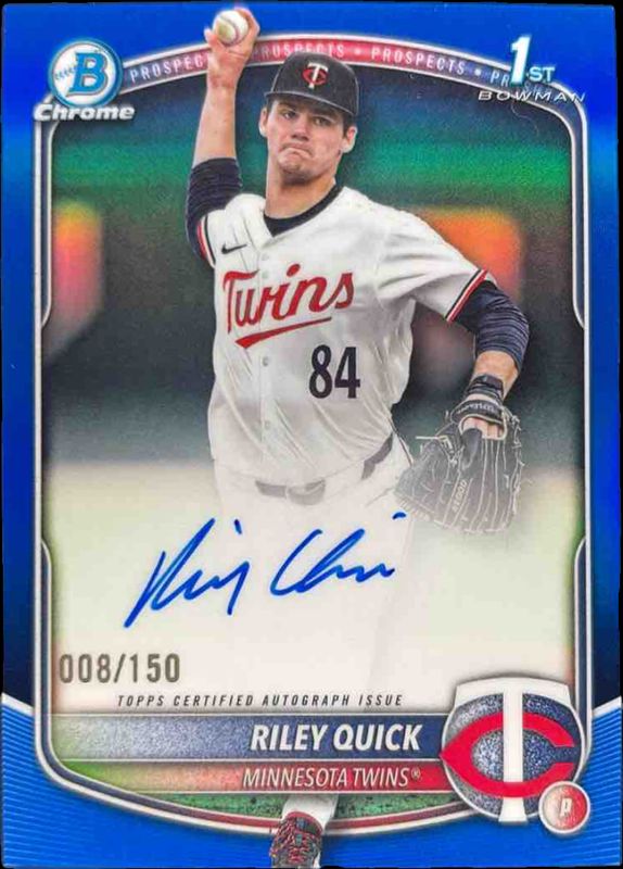 2025 Bowman Draft #CPA-RQ Chrome Prospect Auto - Blue Refractor /150 (1st)