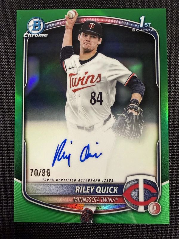 2025 Bowman Draft #CPA-RQ Chrome Prospect Auto - Green Refractor /99 (1st)