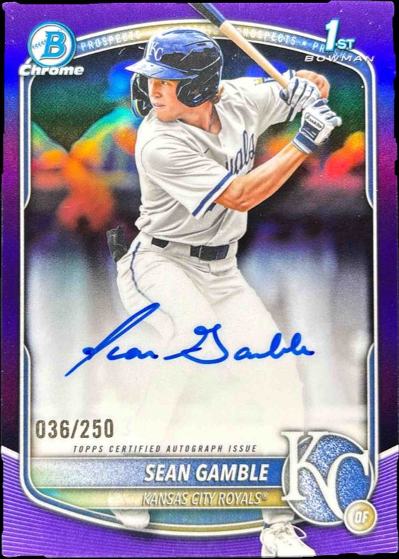 2025 Bowman Draft #CPA-SG Chrome Prospect Auto - Purple Refractor /250 (1st)