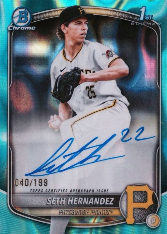2025 Bowman Draft #CPA-SH Chrome Prospect Auto - Aqua Lava Refractor /199 (1st)