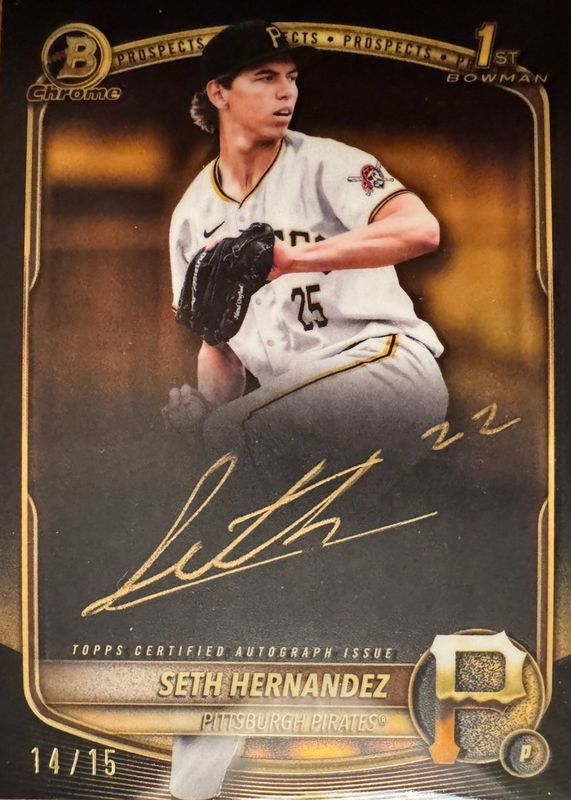 Seth Hernandez 2025 Bowman Draft #CPA-SH Chrome Prospect Auto 