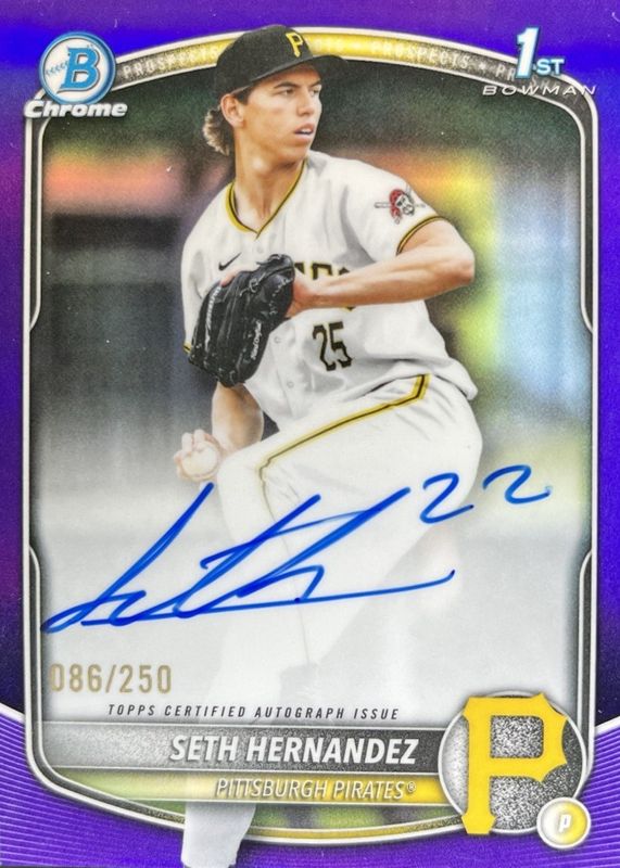 2025 Bowman Draft #CPA-SH Chrome Prospect Auto - Purple Refractor /250 (1st)