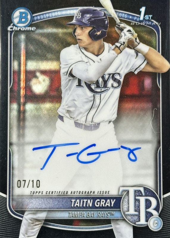 2025 Bowman Draft #CPA-TG Chrome Prospect Auto - Black Refractor /10 (1st)