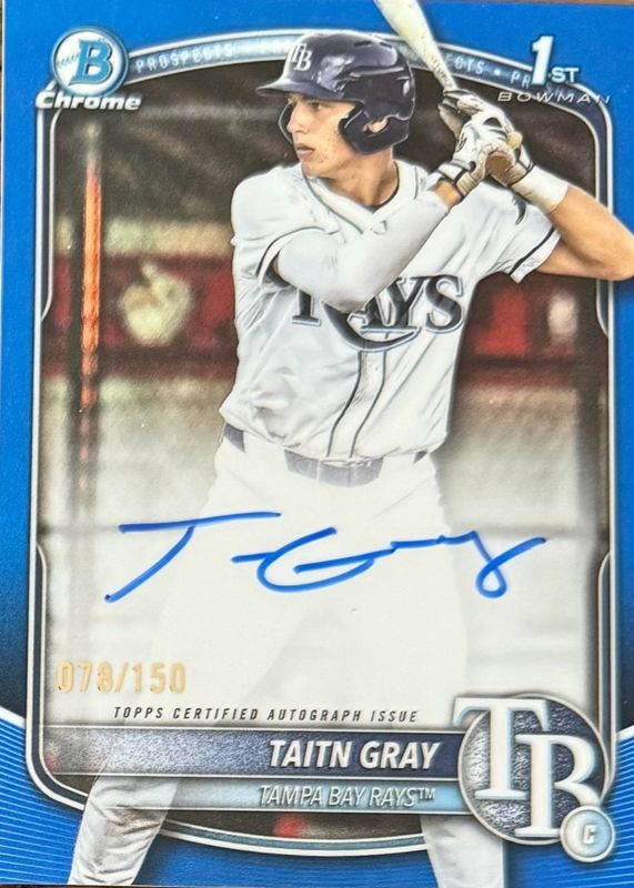 2025 Bowman Draft #CPA-TG Chrome Prospect Auto - Blue Refractor /150 (1st)