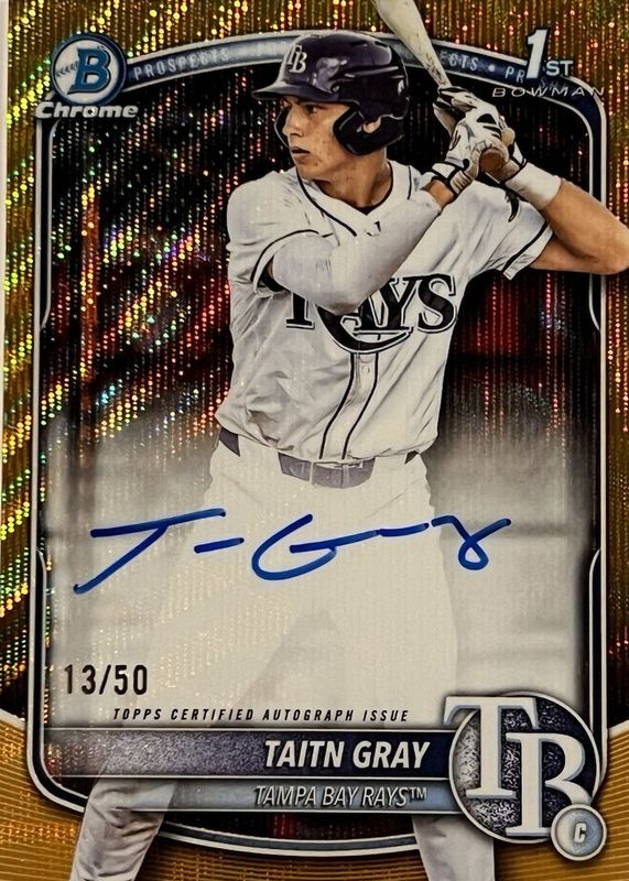 2025 Bowman Draft #CPA-TG Chrome Prospect Auto - Gold Wave Refractor /50 (1st)