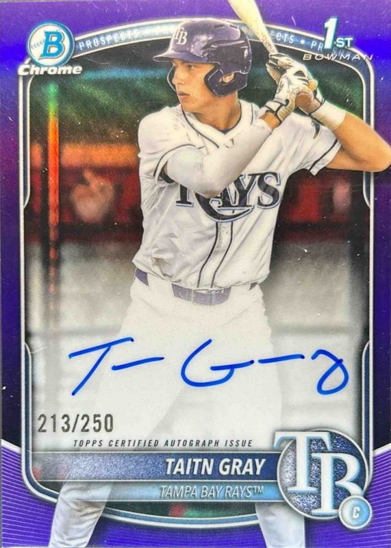 2025 Bowman Draft #CPA-TG Chrome Prospect Auto - Purple Refractor /250 (1st)
