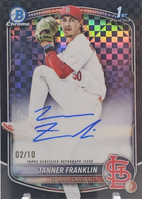 2025 Bowman Draft #CPA-TF Chrome Prospect Auto - Black X-Fractor /10 (1st)