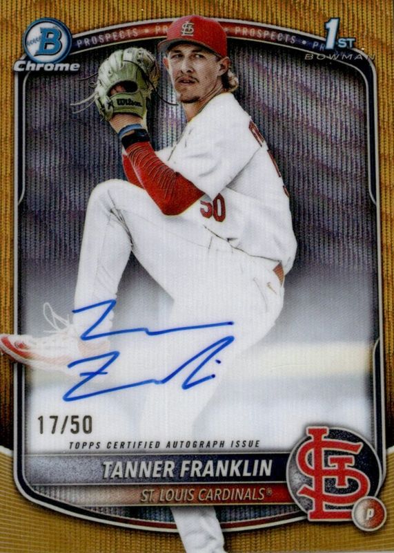 2025 Bowman Draft #CPA-TF Chrome Prospect Auto - Gold Refractor /50 (1st)